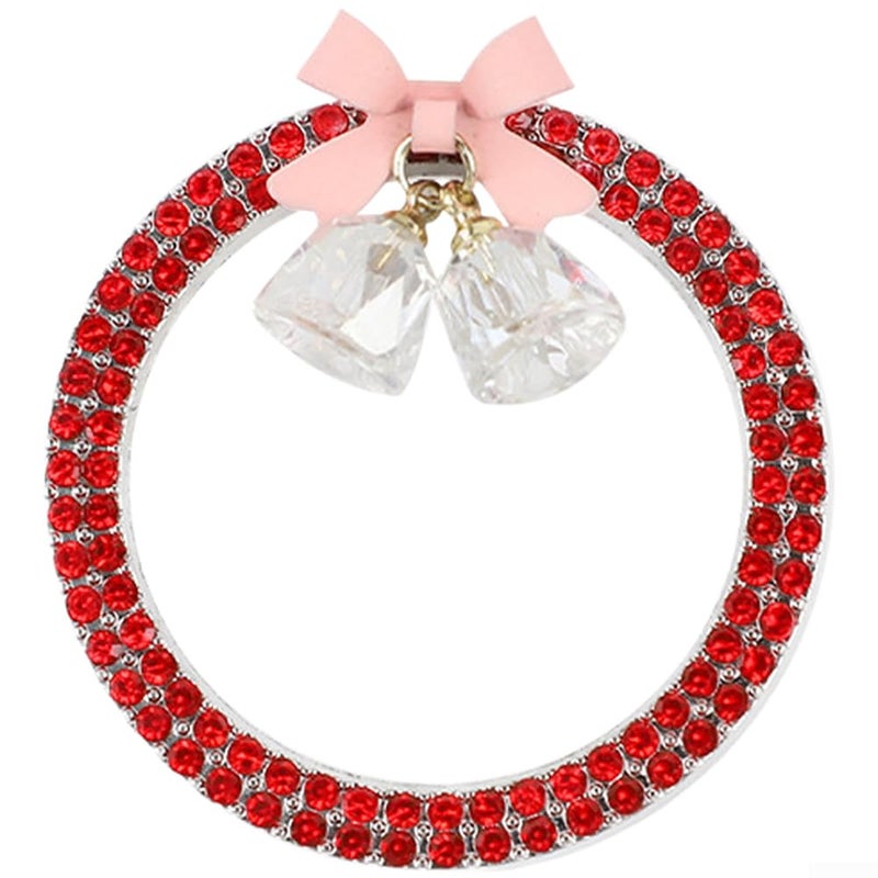 Red Car Ignition Switch Trim Decorative Engine Start Stop Button Ring Zinc Alloy Interior Accessory - Image 1